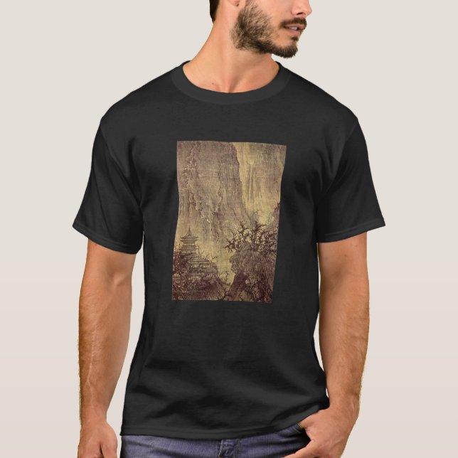 Chinese Painting Clothing Buddhist Temple In Mouta T-Shirt (Front)