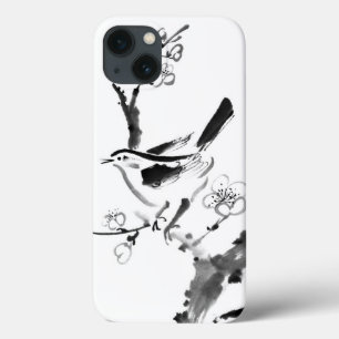 Chinese painting , plum blossom and bird iPhone 13 case