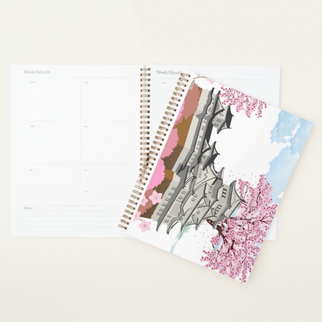 "Chinese Palace with Sakura Trees – Elegant Orient Planner (Display)