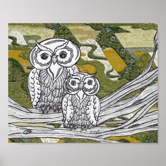 Chinese Paper Owls 8 Poster (Front)