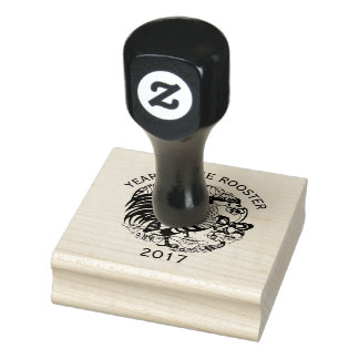 Chinese papercut Rooster Year 2017 Rubber Stamp