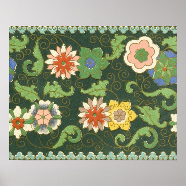 Chinese Pattern Vintage Pattern Cloisonne Poster (Front)