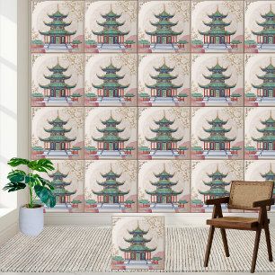 Chinese Pavilion Ceramic Tile