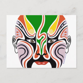 Chinese Peking Opera Mask Postcard