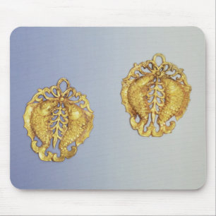 Chinese pendants, 17 carat gold plated mouse pad