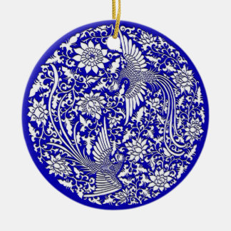 Chinese phoenix ceramic tree decoration