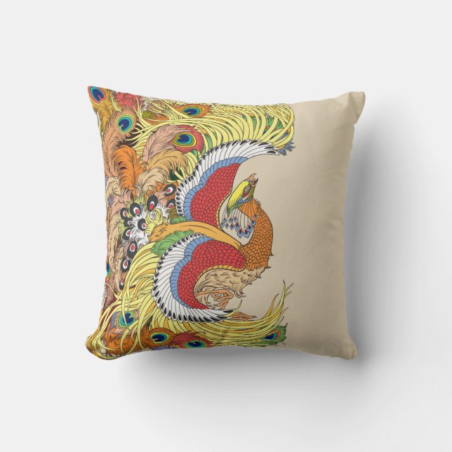 chinese phoenix feng huang cushion (Front)