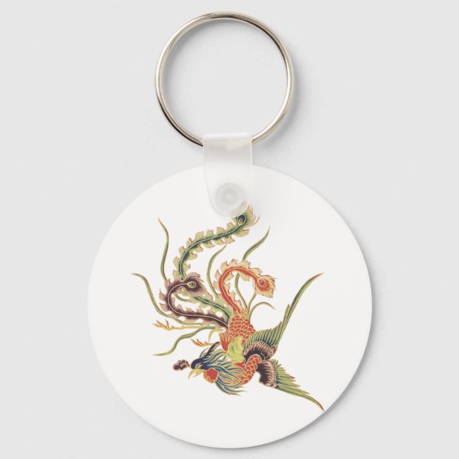 Chinese Phoenix - Fenghuang  Mythological Birds Ar Key Ring (Front)