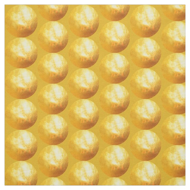 Chinese Pig Year Gold Papercut Gold Circle Fabric (Swatch)