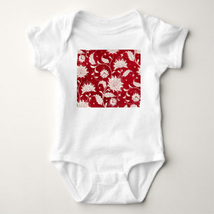 Chinese porcelain imitation: floral painting baby bodysuit