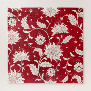 Chinese porcelain imitation: floral painting jigsaw puzzle