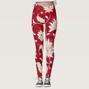 Chinese porcelain imitation: floral painting leggings