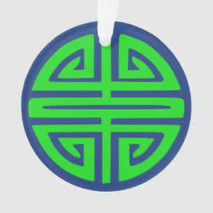 Chinese prosperity symbol green ornament