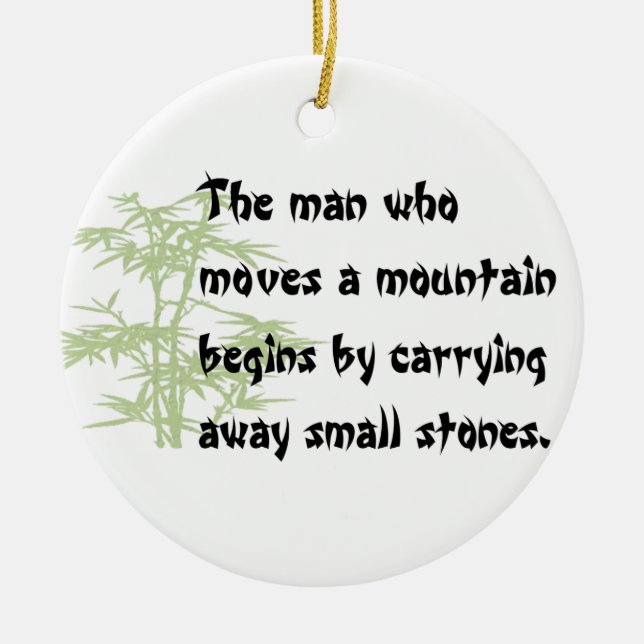 Chinese Proverb Christmas Ornament (Front)