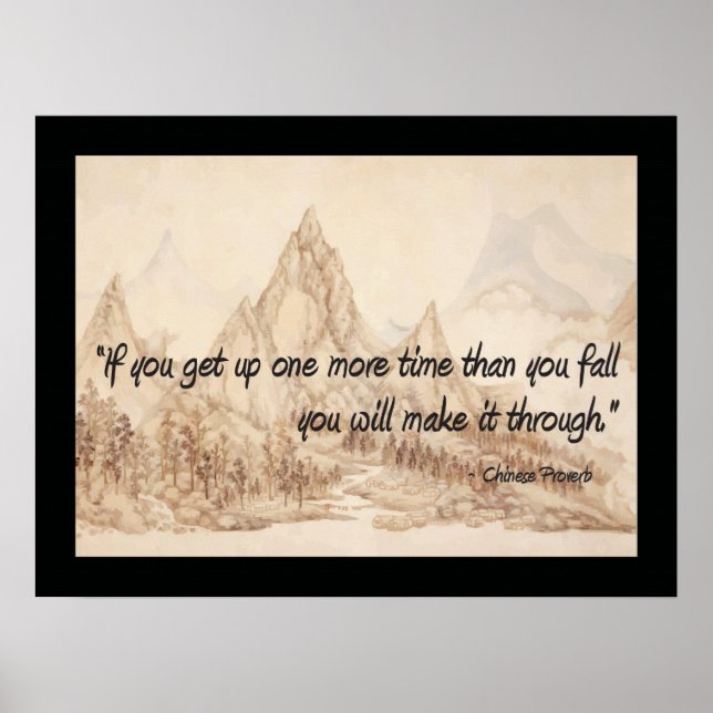 Chinese Proverb you will make it Poster (Front)
