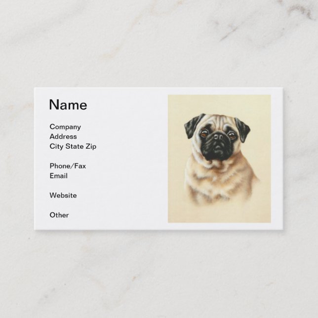Chinese Pug Business Card (Front)