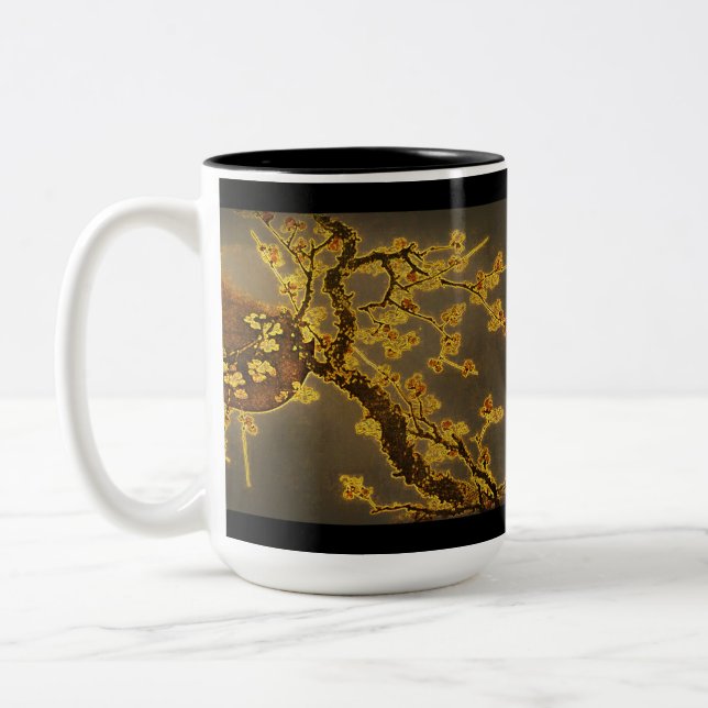 Chinese Ram, Moon and Plum Blossoms Mug (Left)