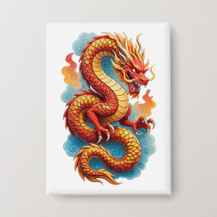 Chinese Red Dragon Fiery Illustration-67561