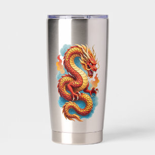 Chinese Red Dragon Fiery Illustration-67561 Insulated Tumbler