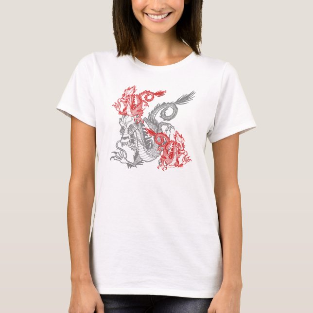 Chinese Red Dragon Women's T-Shirt (Front)