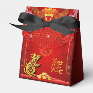 Chinese Red Knot Rat Year 2020 Tent Favour Box