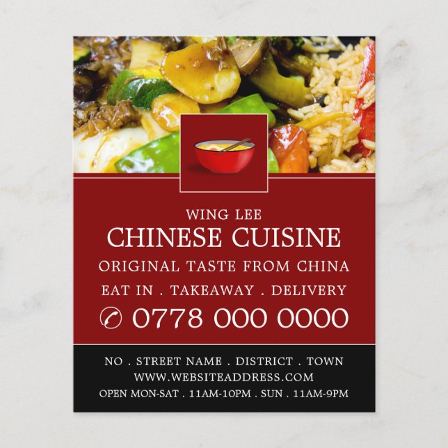 Chinese Restaurant Advertising Flyer (Front)