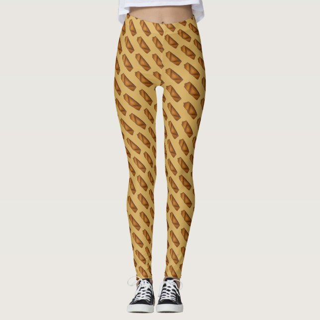 Chinese Restaurant Food Egg Spring Roll Eggroll Leggings (Front)