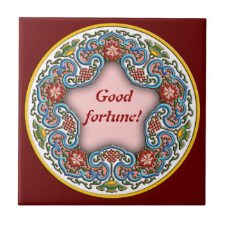Chinese round pattern good fortune tile
