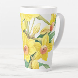 Chinese Sacred Lily, Pierre-Joseph Redouté, Latte Mug
