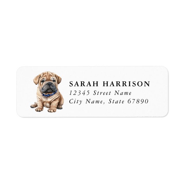Chinese Shar Pei Address Labels (Front)