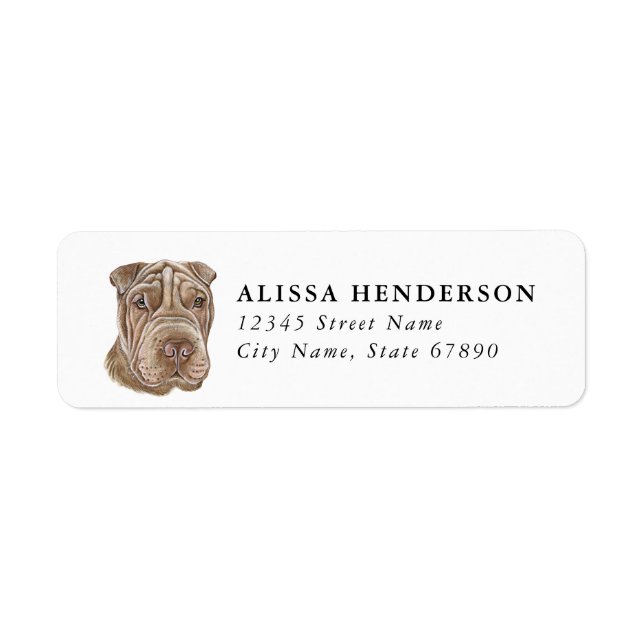 Chinese Shar Pei Address Labels (Front)