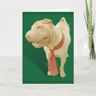 CHINESE SHAR PEI DOG BIRTHDAY CARD FOR HER OR HIM