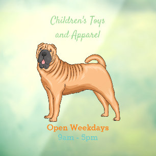 Chinese Shar-Pei dog cartoon illustration