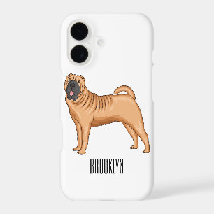 Chinese Shar-Pei dog cartoon illustration