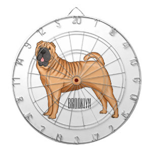 Chinese Shar-Pei dog cartoon illustration Dartboard