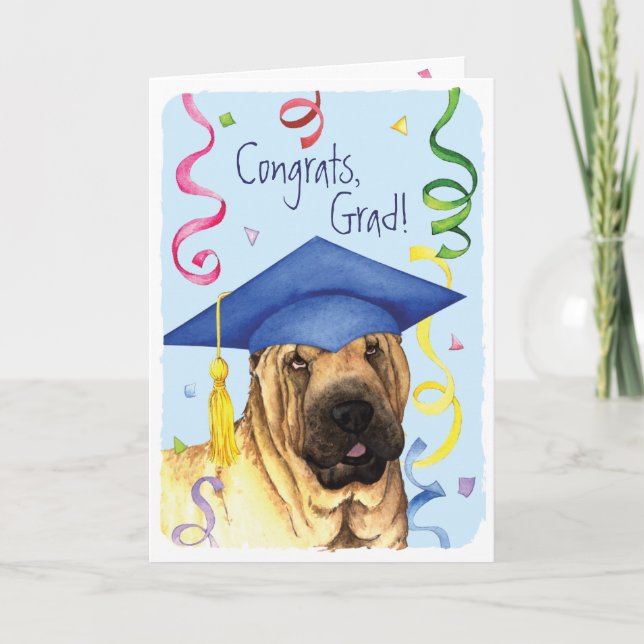 Chinese Shar-Pei Graduate Card (Front)