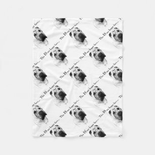 Chinese Shar Pei Happy Face Fleece Blanket