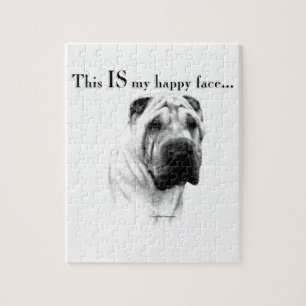 Chinese Shar Pei Happy Face Jigsaw Puzzle