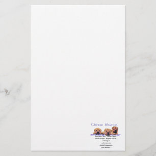 Chinese Shar-Pei Heritage Of Love Stationery