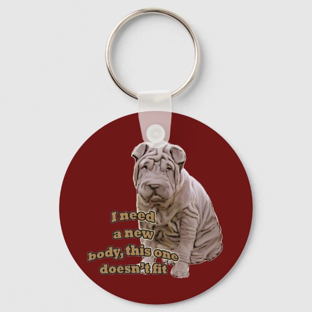 Chinese shar Pei Key Ring (Front)
