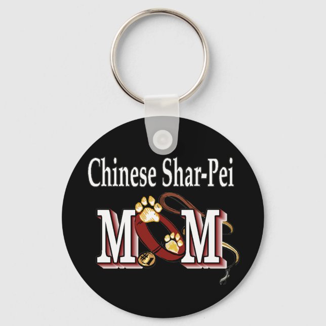 Chinese Shar-pei Mum Gifts Key Ring (Front)