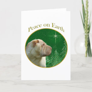 Chinese Shar-Pei Peace Holiday Card