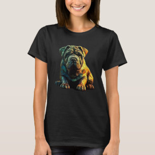 Chinese Shar Pei Puppy Dog Pop Art T-Shirt