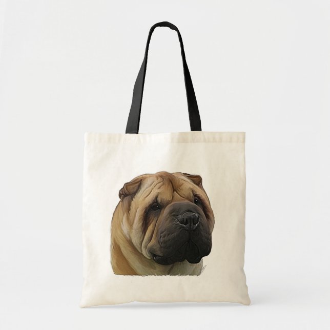 Chinese shar pei tote bag (Front)