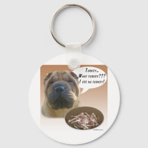 Chinese Shar Pei Turkey Key Ring