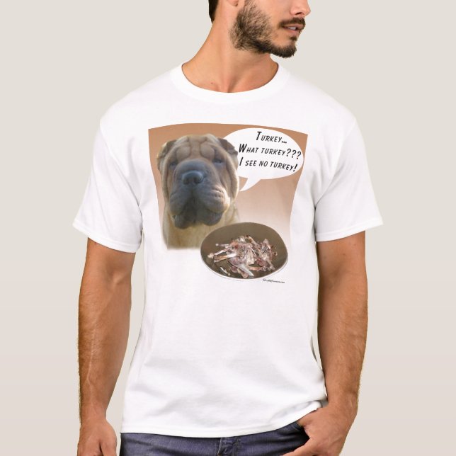 Chinese Shar Pei Turkey T-Shirt (Front)