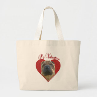 Chinese Shar-Pei Valentine Large Tote Bag