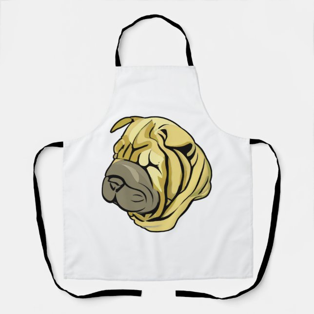 Chinese Sharpei Dog Brown Shar Pei  Apron (Front)