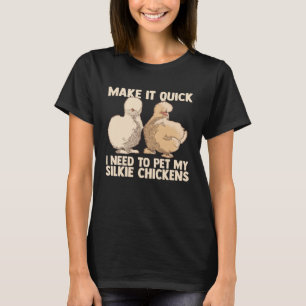 Chinese Silk Silkie Chicken Farmer Animal T-Shirt