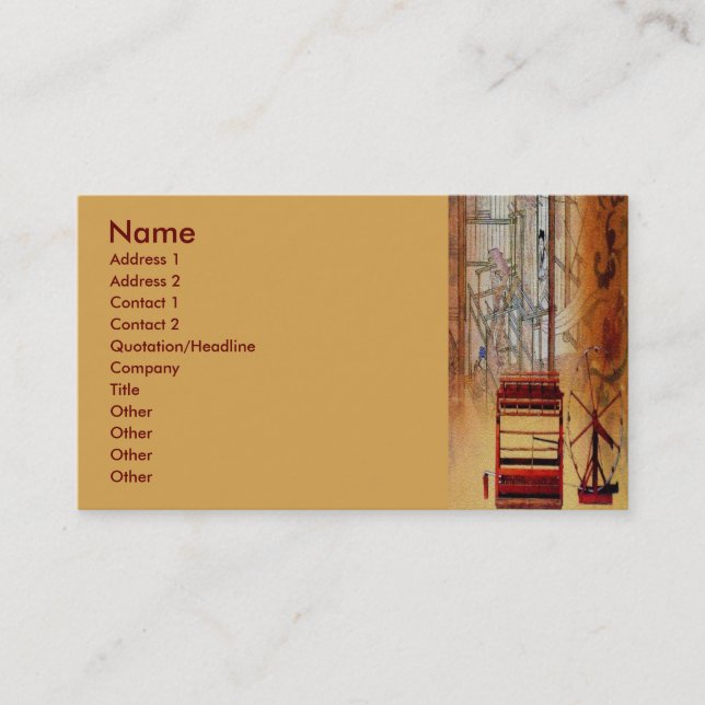 Chinese Spinning Wheel Business Card (Front)